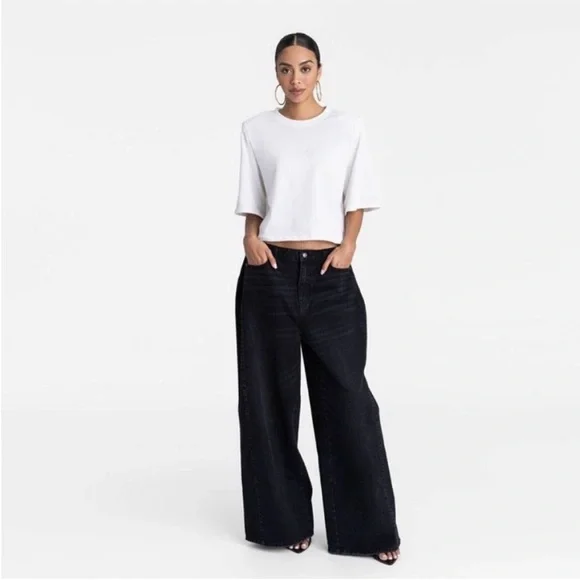 KBB by KAHLANA Women's Low-Rise Wide Leg 'The
Rachel Jean' - Black Size 12 - Picture 1 of 7
